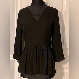Black sheer blouse